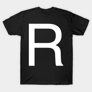Helvetica R in white T-Shirt